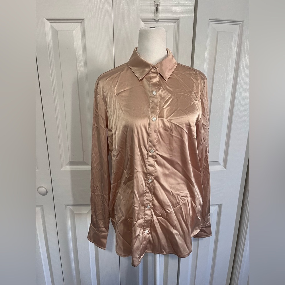 J. McLaughlin Denver Shirt New Gold Sz Small NWT